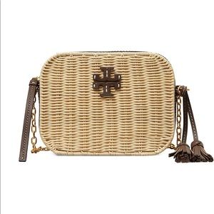Tory Burch McGraw Straw cross body bag